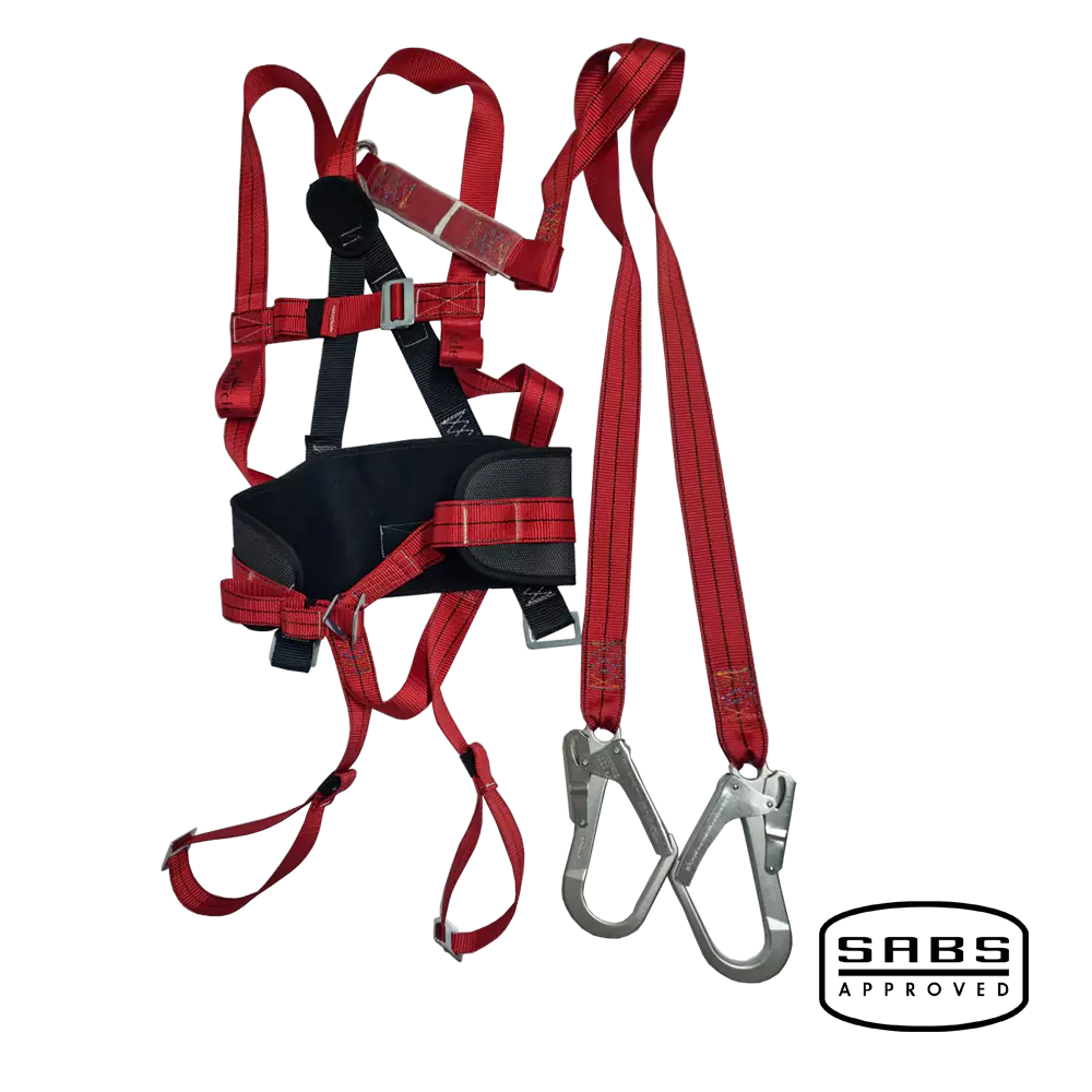 Pinnacle Alpha Double Lanyard Full Body Harness Scaffold Hook With Kidney Support