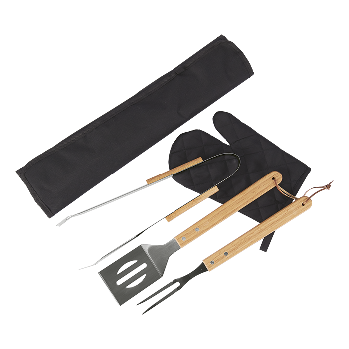 Apron With Bbq Set - Barron