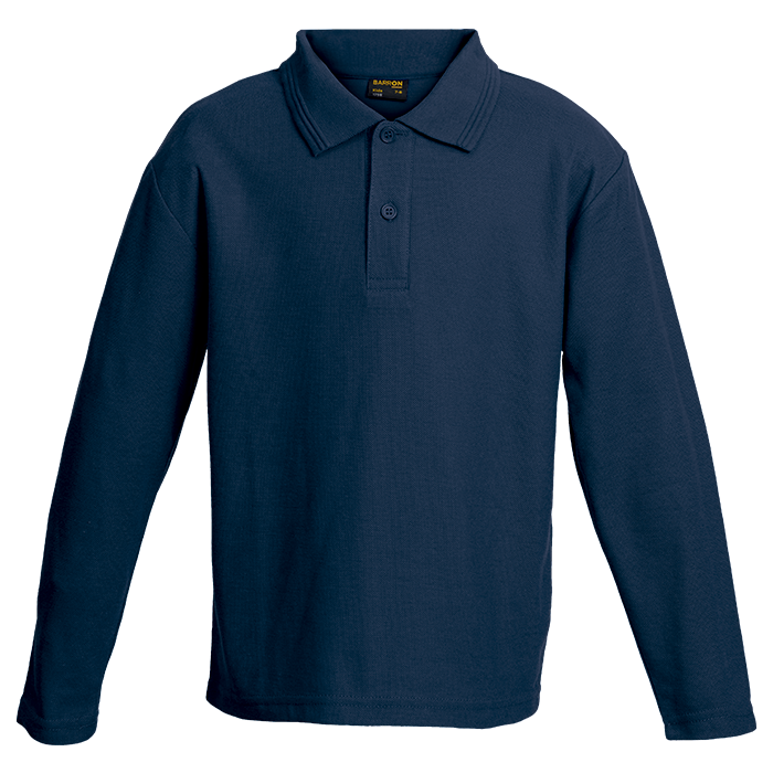 175g Pique Knit Long Sleeve Golfer Kiddies - Barron