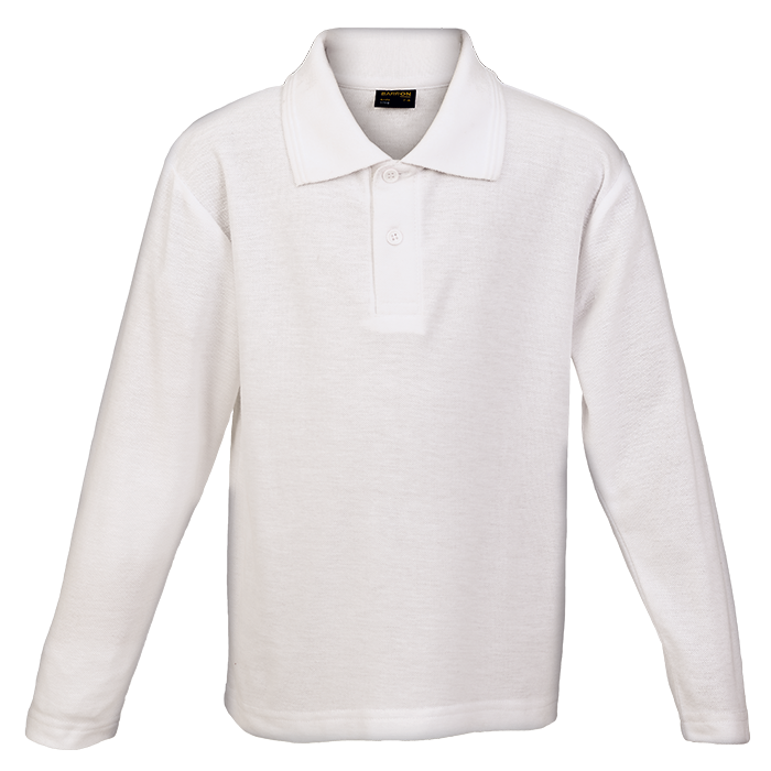 175g Pique Knit Long Sleeve Golfer Kiddies - Barron