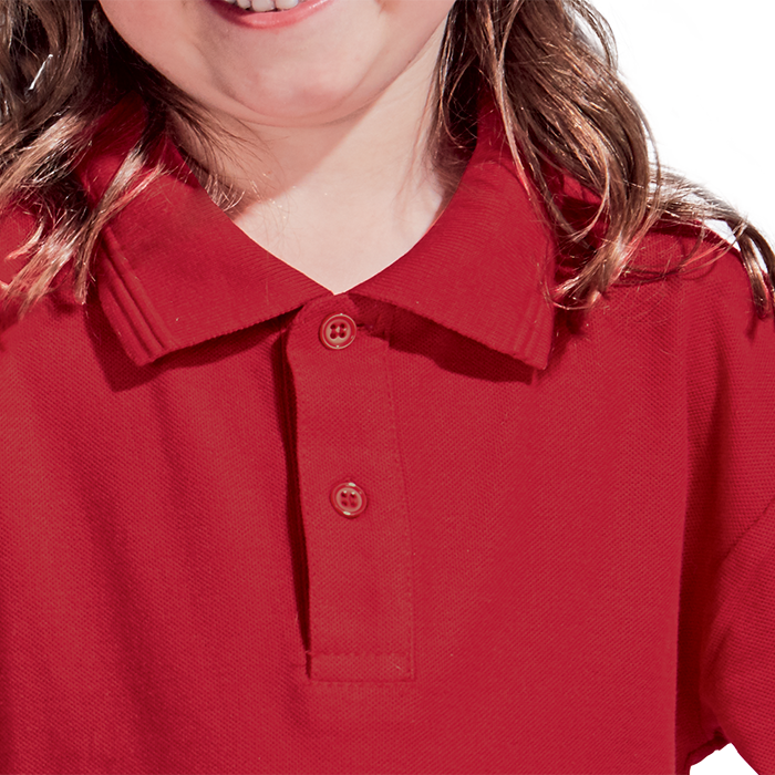 175g Pique Knit Long Sleeve Golfer Kiddies - Barron