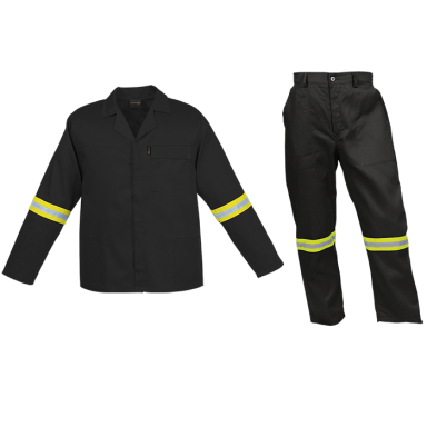 Barron Budget Poly Cotton Conti Suit with Reflective