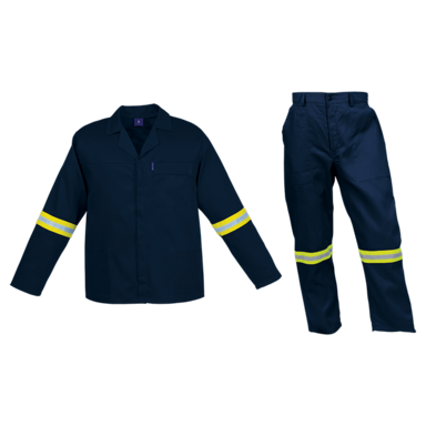 Barron Budget Poly Cotton Conti Suit with Reflective