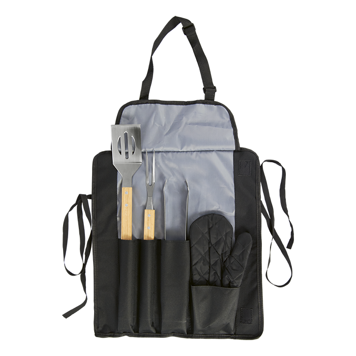 Apron With Bbq Set - Barron