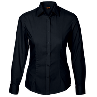Basic Poly Cotton Blouse Long Sleeve Ladies - Barron