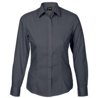 Basic Poly Cotton Blouse Long Sleeve Ladies - Barron