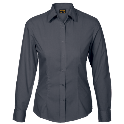 Basic Poly Cotton Blouse Long Sleeve Ladies - Barron