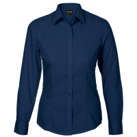 Basic Poly Cotton Blouse Long Sleeve Ladies - Barron
