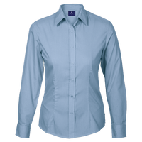 Basic Poly Cotton Blouse Long Sleeve Ladies - Barron