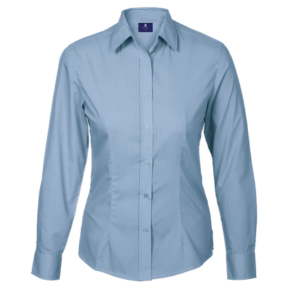 Basic Poly Cotton Blouse Long Sleeve Ladies - Barron