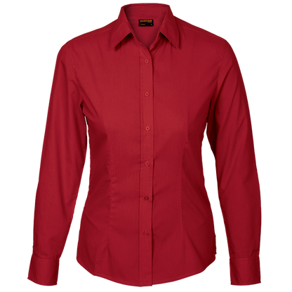 Basic Poly Cotton Blouse Long Sleeve Ladies - Barron