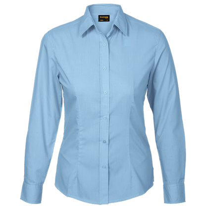 Basic Poly Cotton Blouse Long Sleeve Ladies - Barron