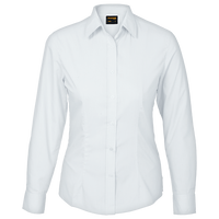Basic Poly Cotton Blouse Long Sleeve Ladies - Barron