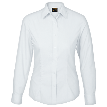 Basic Poly Cotton Blouse Long Sleeve Ladies - Barron