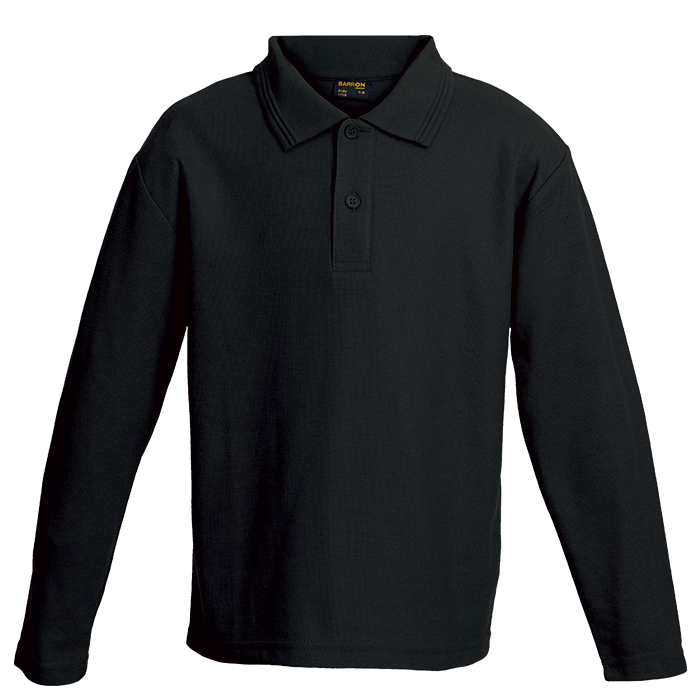 175g Pique Knit Long Sleeve Golfer Kiddies - Barron