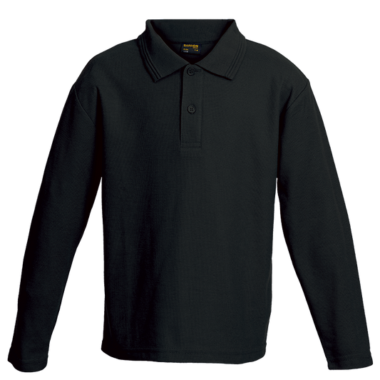 175g Pique Knit Long Sleeve Golfer Kiddies - Barron