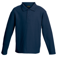 175g Pique Knit Long Sleeve Golfer Kiddies - Barron