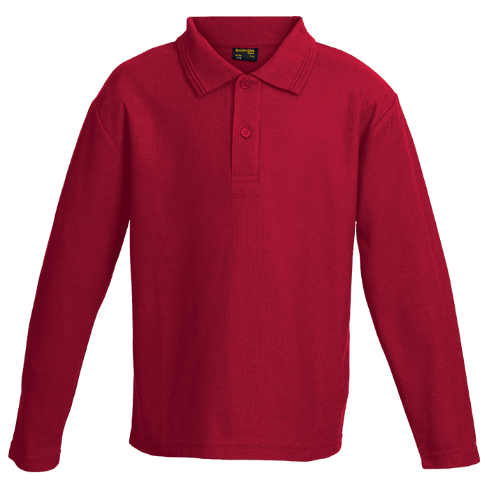 175g Pique Knit Long Sleeve Golfer Kiddies - Barron