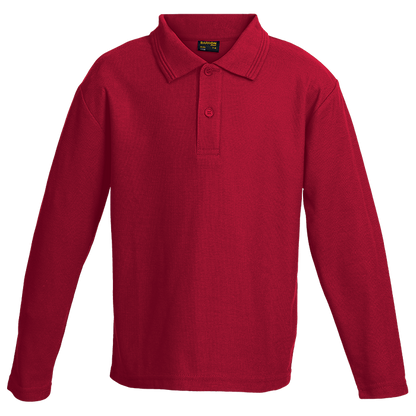 175g Pique Knit Long Sleeve Golfer Kiddies - Barron