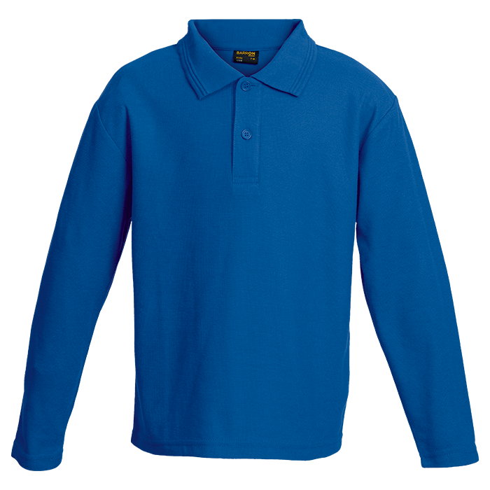 175g Pique Knit Long Sleeve Golfer Kiddies - Barron