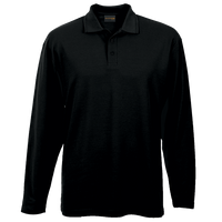 175g Pique Knit Long Sleeve Golfer Mens - Barron