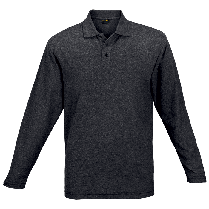 175g Pique Knit Long Sleeve Golfer Mens - Barron