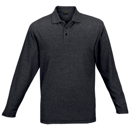 175g Pique Knit Long Sleeve Golfer Mens - Barron