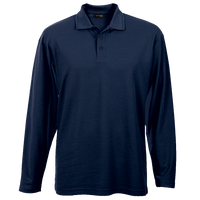 175g Pique Knit Long Sleeve Golfer Mens - Barron