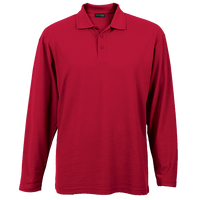 175g Pique Knit Long Sleeve Golfer Mens - Barron