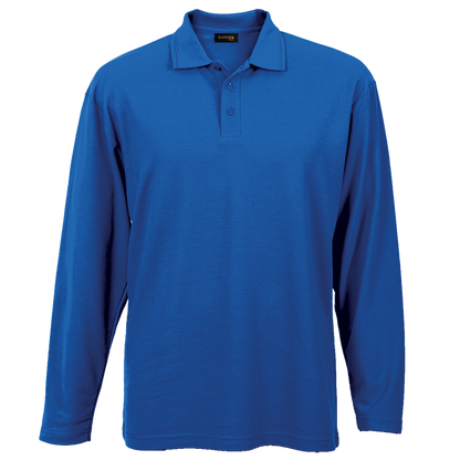 175g Pique Knit Long Sleeve Golfer Mens - Barron
