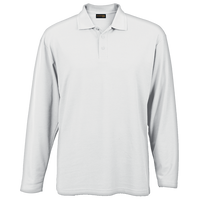 175g Pique Knit Long Sleeve Golfer Mens - Barron