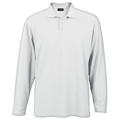 175g Pique Knit Long Sleeve Golfer Mens - Barron