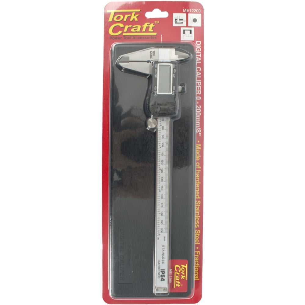 Vernier Digital Frac. 200mm S/steel 0.01mm Acc. Abs Func. Ip54
